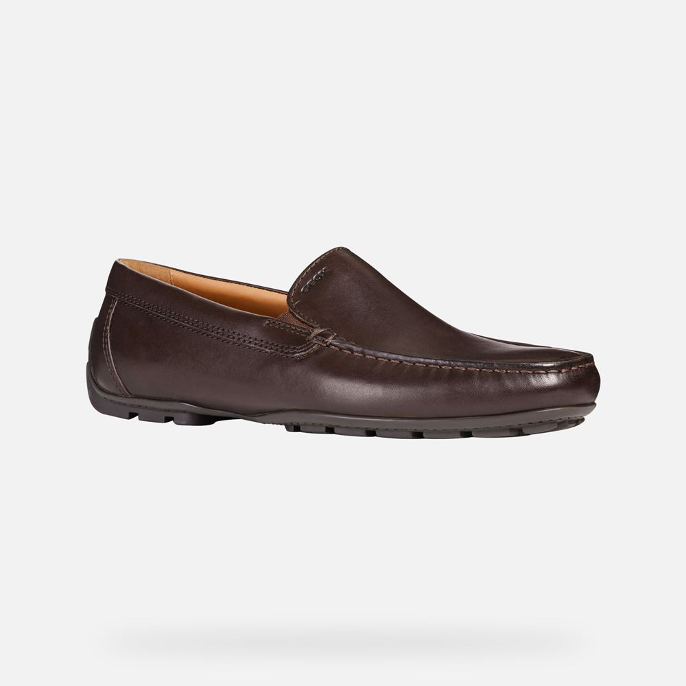 Geox Erkek Loafers Koyu Kahverengi - Moner 2Fit - HOU-247839